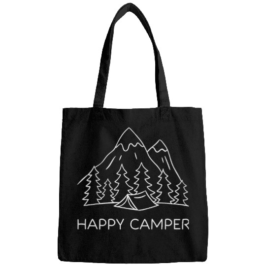 Happy Camper Camp Camper Outdoor Camping Campfire Nature Bags