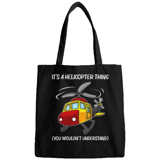 Cool Helicopter Gift For Men Women Chopper Helicopter Pilot Bags