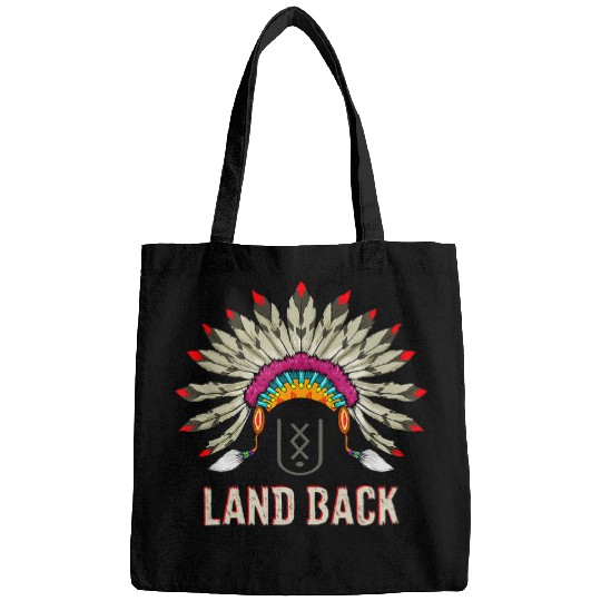 Land Back Native American Happy Native American Day Bags
