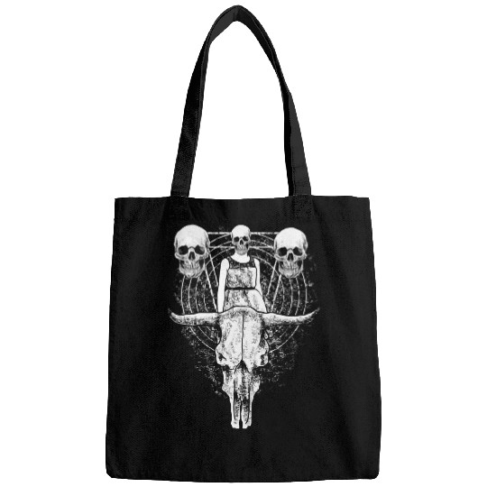 Cow Bull Cattle Skull Head Western gothic skeleton Bags