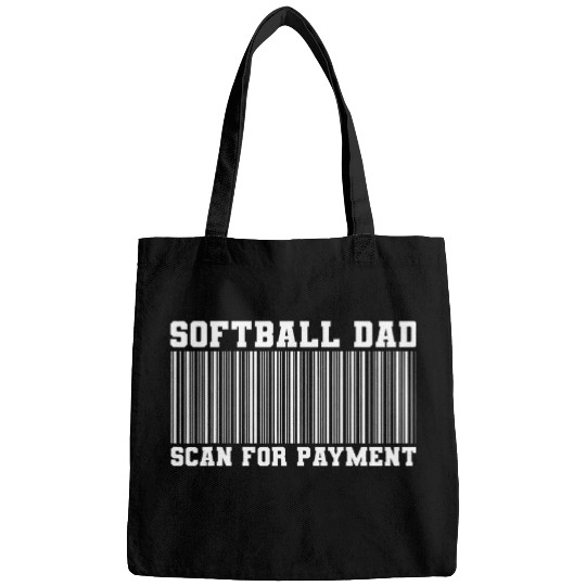 Funny Softball Dad Scan For Payment 1 Bags