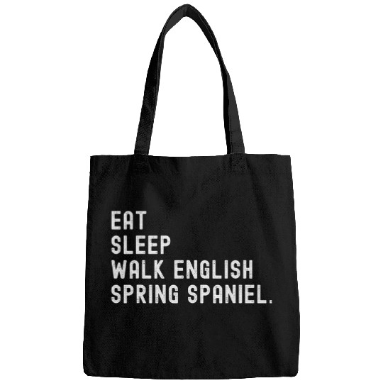 Eat Sleep Walk English Spring Spaniel Dog Owner Bags