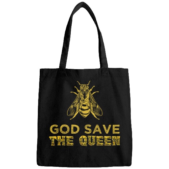 God Save The Queen Bee Beekeeping Funny Beekeeper Gifts Bags