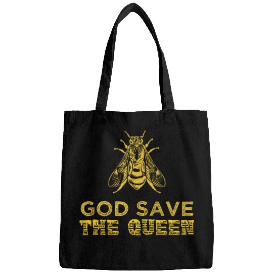 God Save The Queen Bee Beekeeping Funny Beekeeper Gifts Bags