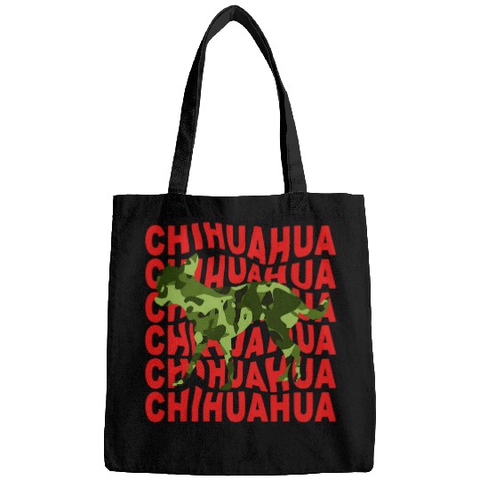 Chihuahua Camouflage Style Streetswear Funny Dog Lover Bags