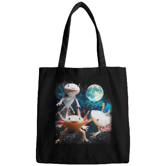 Three Axolotls Starry Night 2Axolotls Howling At The Moons Bags