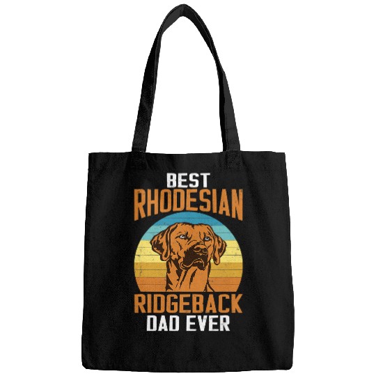 bests Rhodesian Ridgeback Dad Ever Retro vintages Dog 13 Bags