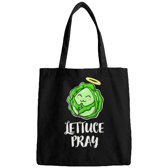Lacrosse Gift Lettuce Pray Funny Vegetarian Vegetable Pun Gardening Bags