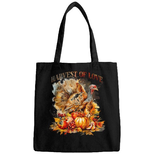 Turkey Harvest Autumn Pumpkin Fruits Bags