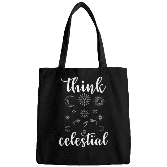 THINK CELESTIAL Celestial Moon Phase Moth Crystals Stars Bags