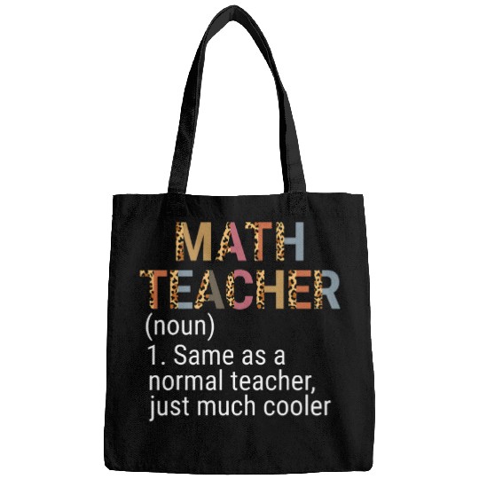math teacher definition boho leopard back to school Bags