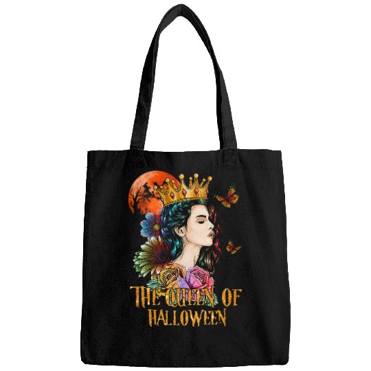 The Queen Of Halloween Loves Rose Butterfly For Women Bags