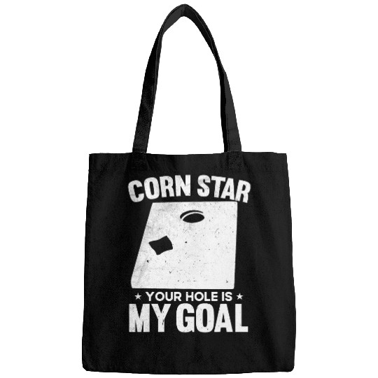 Lacrosse Gift Mens Corn Star 2Your Hole Is My Goal Funny Cornhole Bags