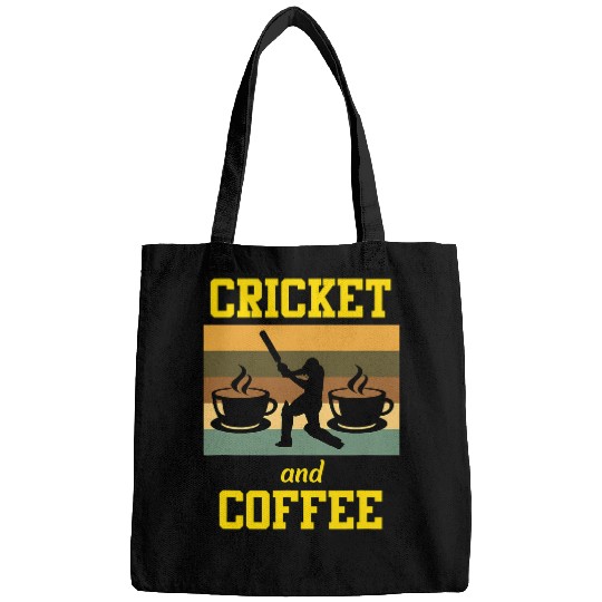 Cricket And Coffee Sports Player Lover Team Coachs Graphic Bags