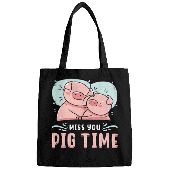 Miss You Pig Time Livestock Farming Farm Animals Pig Farming Bags