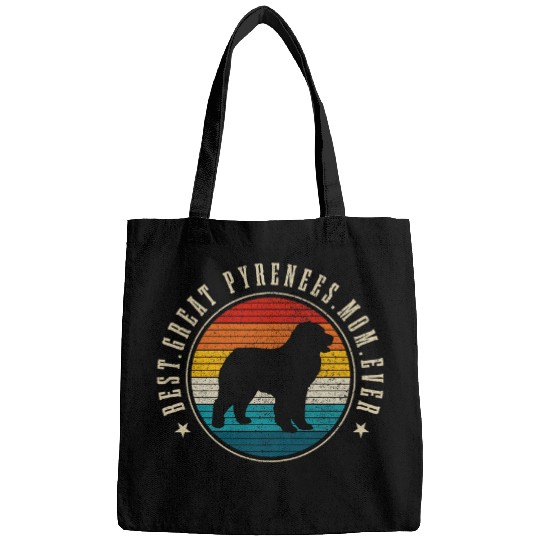 Great Pyrenees Mom Funny Dog vintages Great Pyrenees Bags