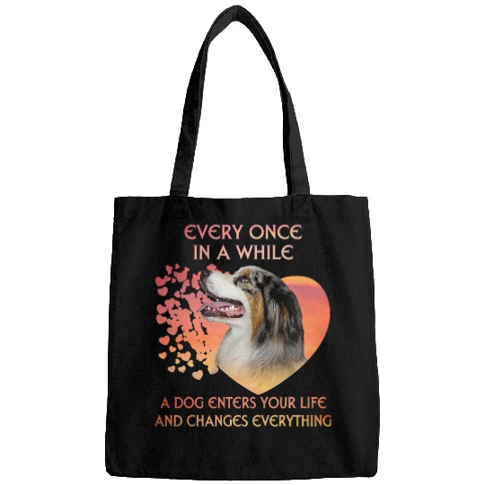 Every Once In A While A Dog Life Australian Shepherd Bags