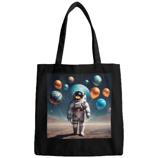 Galactic Astronaut Explorer Holding Planet Balloons STEM 2 Bags