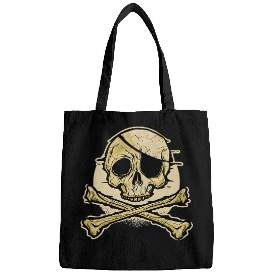 Skull and Crossbones with Eyepatch Graphic Bags