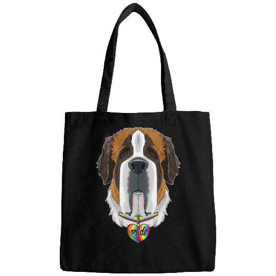 LGBTQ Flag I Gay Pride Flag I Saint Bernard Bags