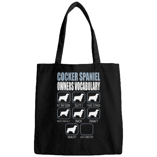 Cocker Spaniel Dog Stubborn Tricks Owner Vocabulary Gift Bags