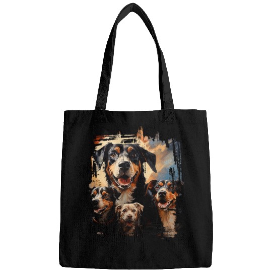 Foxhound Mom 4th Of July Family Puppies Americana Bags