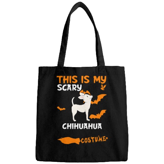 Chihuahua Cream Costume Halloween Lazy Scary Dog Bags