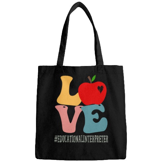 Educational Interpreter Love Apple Groovy Back To School Bags