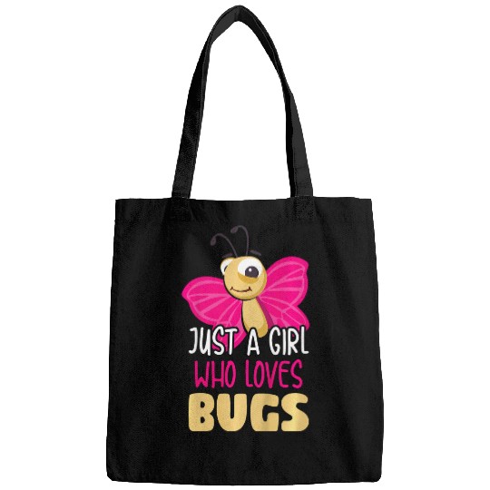 Kids Bug Hunting Quote for your Bug Lover Daughter Bags