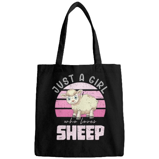 Sheep Lover Farm Animal Farmer Women Just A Girl Who Loves Sheep Bags