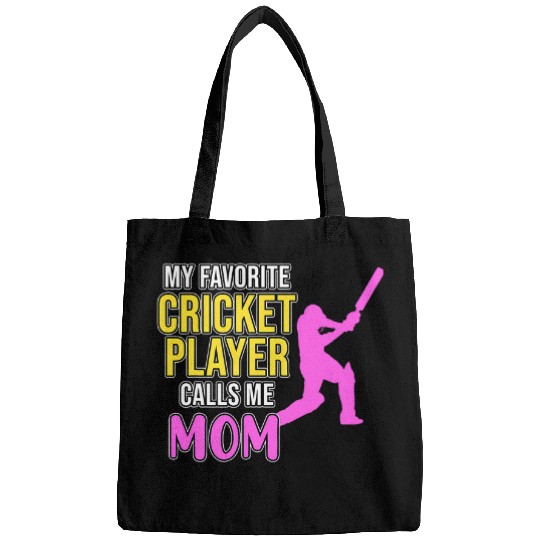 Cricket Player Calls Me Mom Sports Lover Team Coachs Graphic Bags