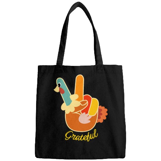 Peace Love Turkey Grateful Turkey Hand Sign Thanksgiving 22 8 Bags