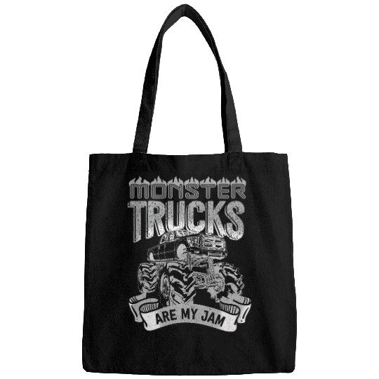 Monster Trucks Are My Jam vintages Retro 23 Bags