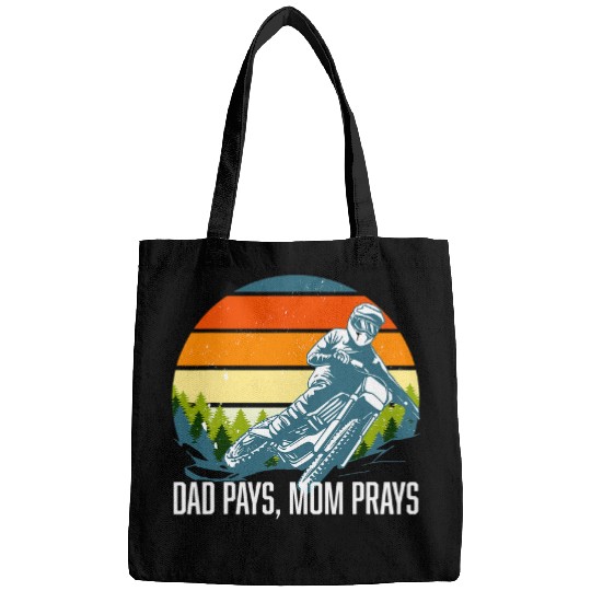 Dad Pays Mom Prays Motorcycle Racing Motorsport Dirt Bike Bags