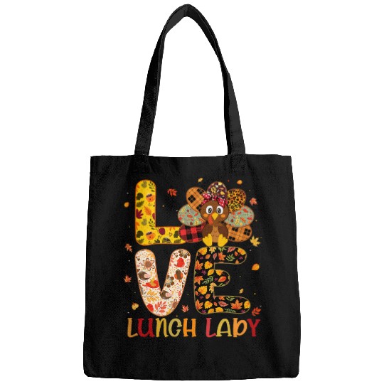 Lacrosse Gift Love Turkey Leopard Happy Thanksgiving Lunch Lady Women Bags