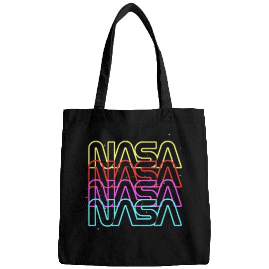 Lacrosse Gift NASA Rainbow Repeat Word Worm Logo Bags