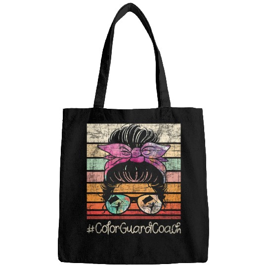 Colorguard Coachs Messy Bun Hair Marching Band Flag Tossing Bags