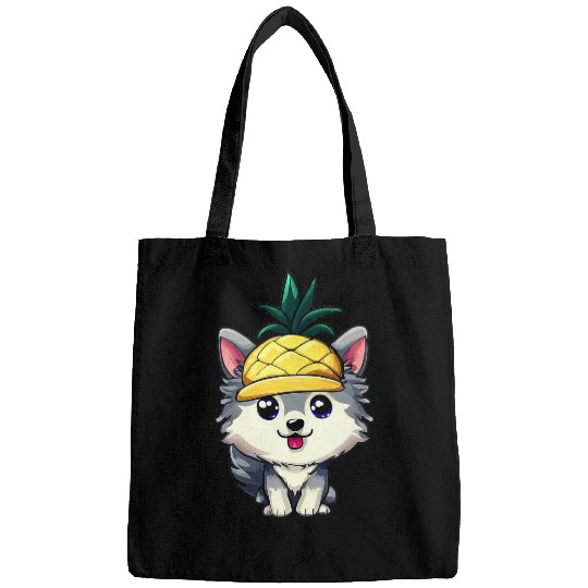 Husky Wearing pineapples Helmet Dog Dad Mom Boy Girl Bags