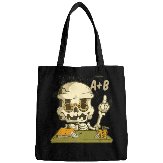 Teacher Skeletons Math Halloween Back to School Bags