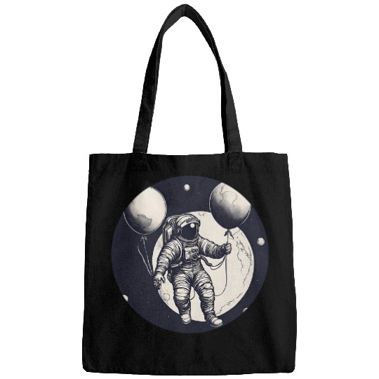 Galactic Astronaut Explorer Holding Planet Balloons STEM 1 Bags