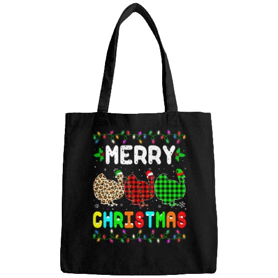 Lacrosse Gift Merry Christmas Turkey Santa Elf xmass Leopard Plaid Bags
