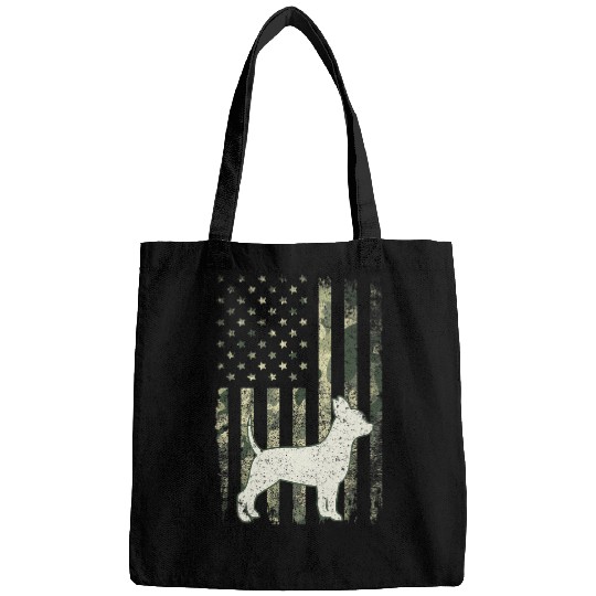 Chihuahua Dog Dad Mom Camouflage USA Flag Bags