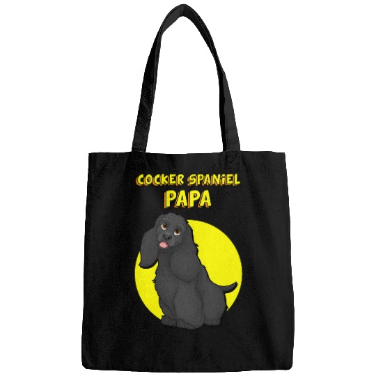 Cocker Spaniel Papa Black Cocker Spaniel Dog Father Bags