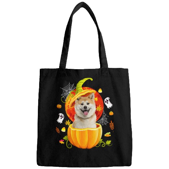Dog Shiba Inu Witch Pumpkin Halloween Dog Lover Funny 244 Bags