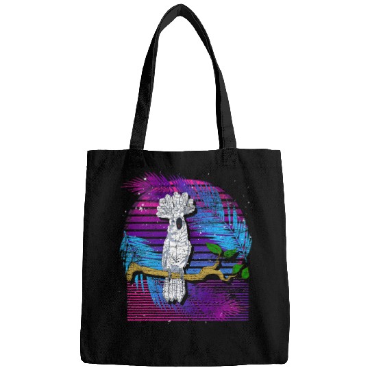 Tropical Bird 90s Vaporwave Retro Art Animal Parrot Cockatoo Bags
