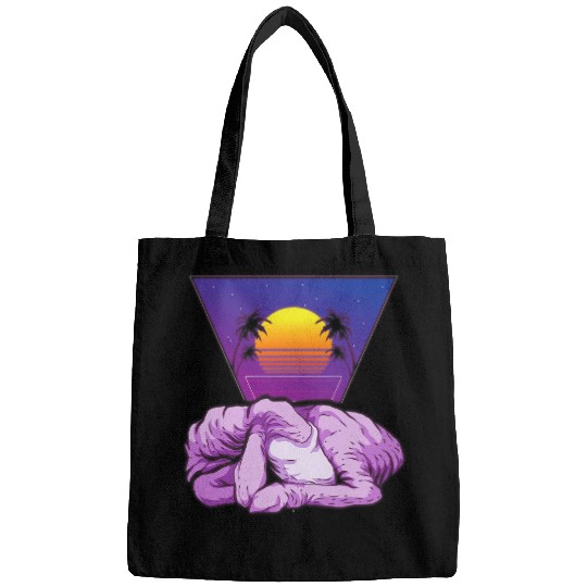 Sheep Lover Tropical Farm Animal Lamb Vaporwave 80s Art Farmer Sheep Bags