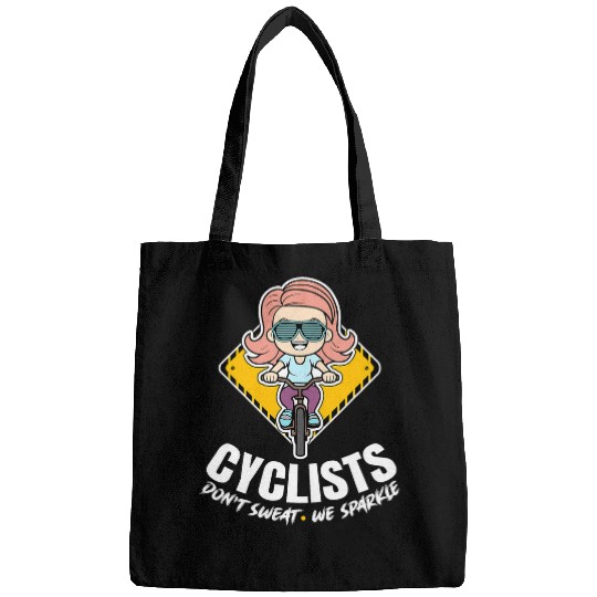 Humorous Joyable Girls Of Cycling Quote Bags
