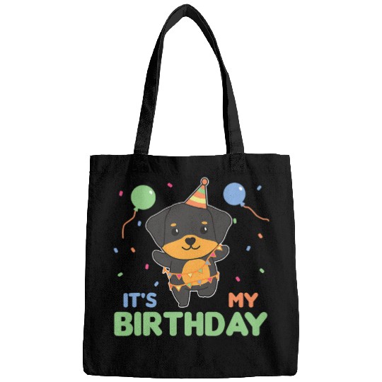 Dog Rottweiler Birthday For Kids Its My Birthday Bags