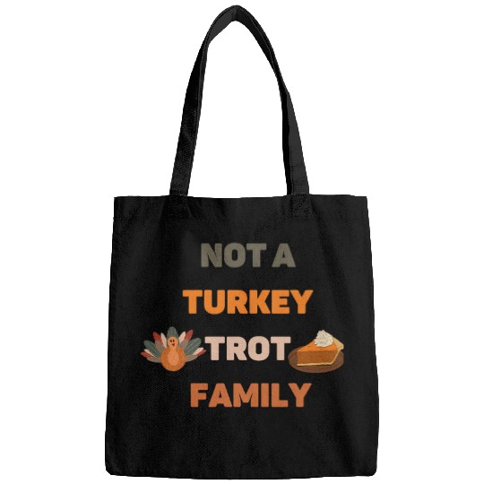 Lacrosse Gift Not a Turkey Trot Family Funny Thanksgiving Bags