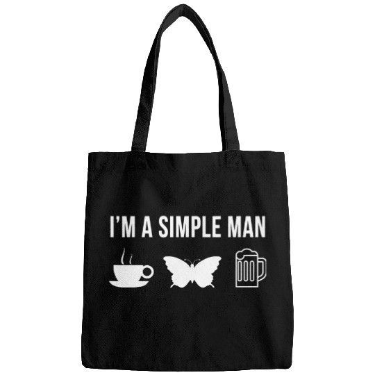 Mens Funny Butterfly Animal Zookeeper Wildlife Simple Man 21 Bags